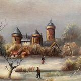 Landscape "Winter skating".