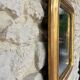 Antique mirror 42.5/36.5cm Louis-Philippe gilded with gold leaf, mercury