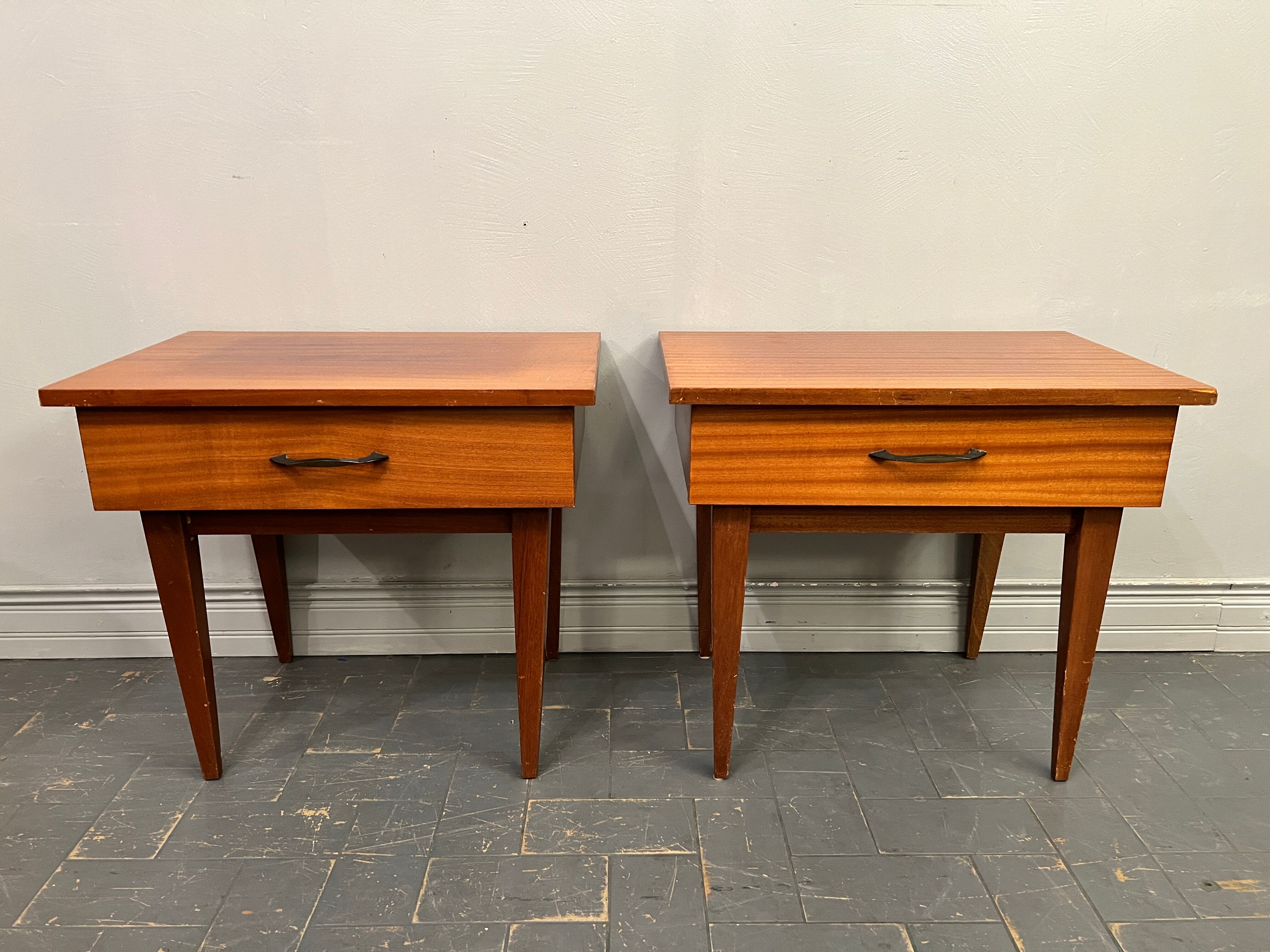 Pair of vintage bedside tables