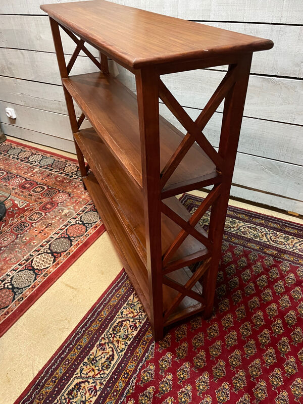 Bibliothèque étagère coloniale ancienne