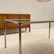 Etienne Fermigier - Dinning table in chrome and smoked glass