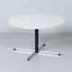 Round model 3696 coffee table by Gispen, 1970s – white melamine top and chrome base