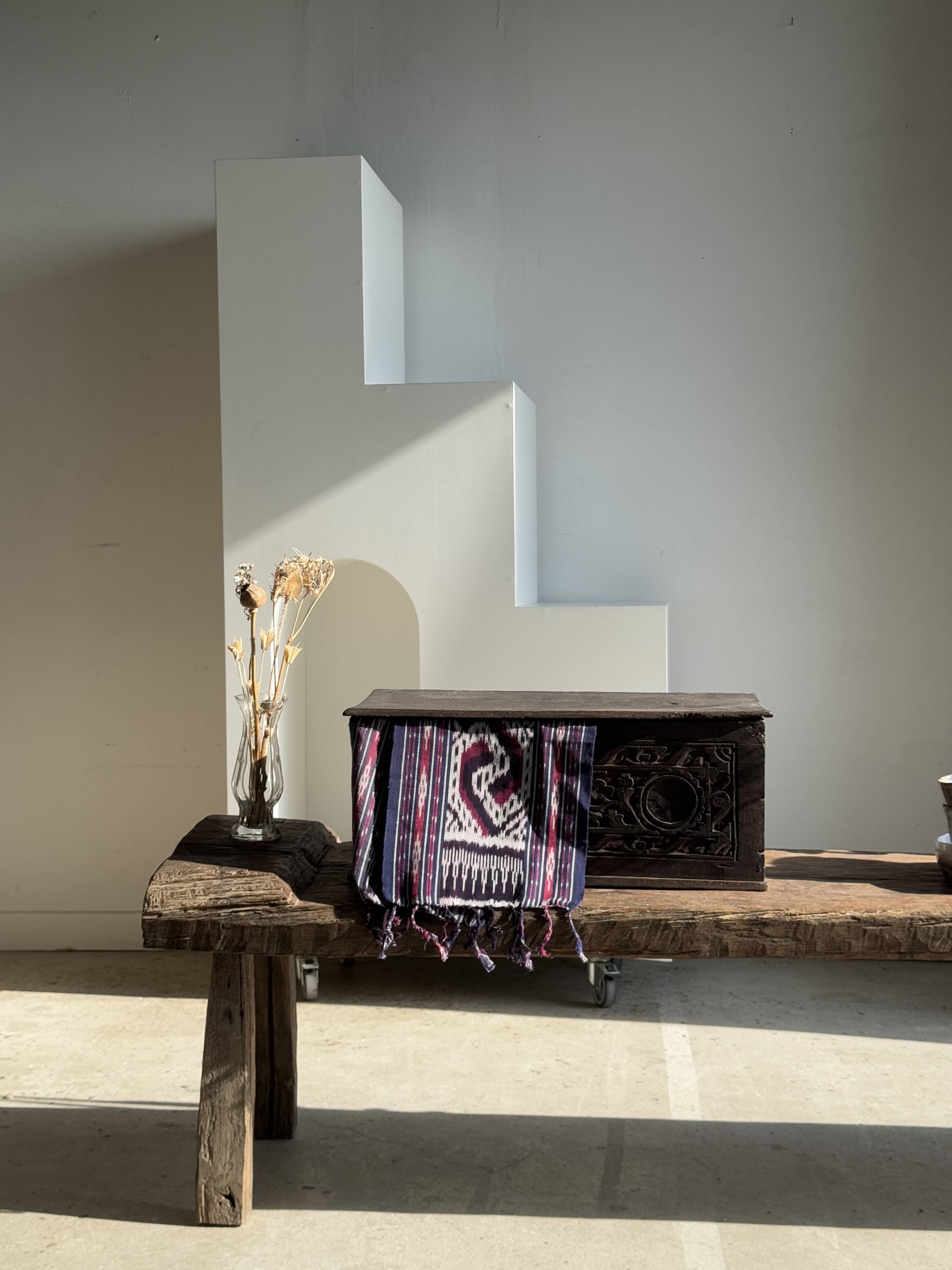 Very large bench in old teak H:50cm L:2m06