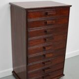 French art deco mahogany apothecary / filing cabinet, ca 1920