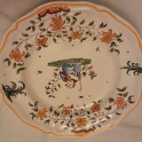 Earthenware plate reproduction old moustier ga