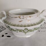 Service à thé et à café en porcelaine anglaise  , vert et or