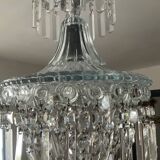 Lustre corbeille en cristal de bohème