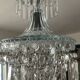 Bohemian crystal basket chandelier