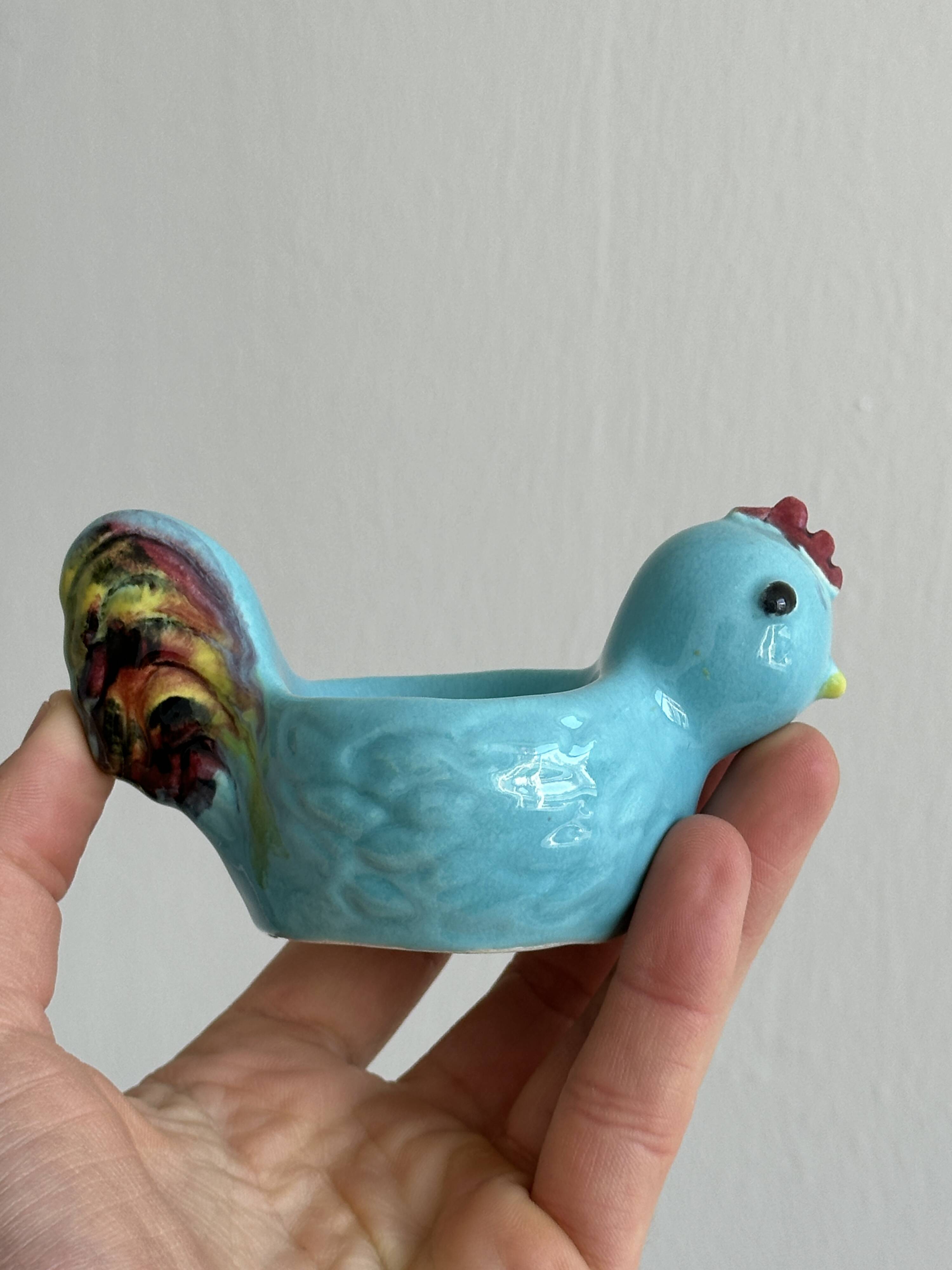 Ceramic egg cup duo