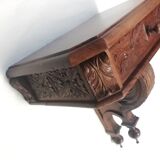 Carved wood side table. 1950s