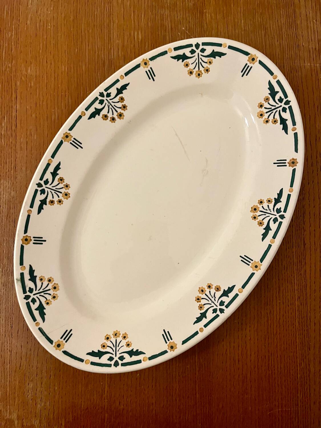 Oval dish Terre de fer model Mimosa
