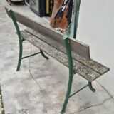 Old patinated garden bench 1950s