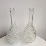 Lot of two glass bottles