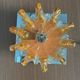 Solken Leuchten wall lamp, amber Murano glass, 1970s