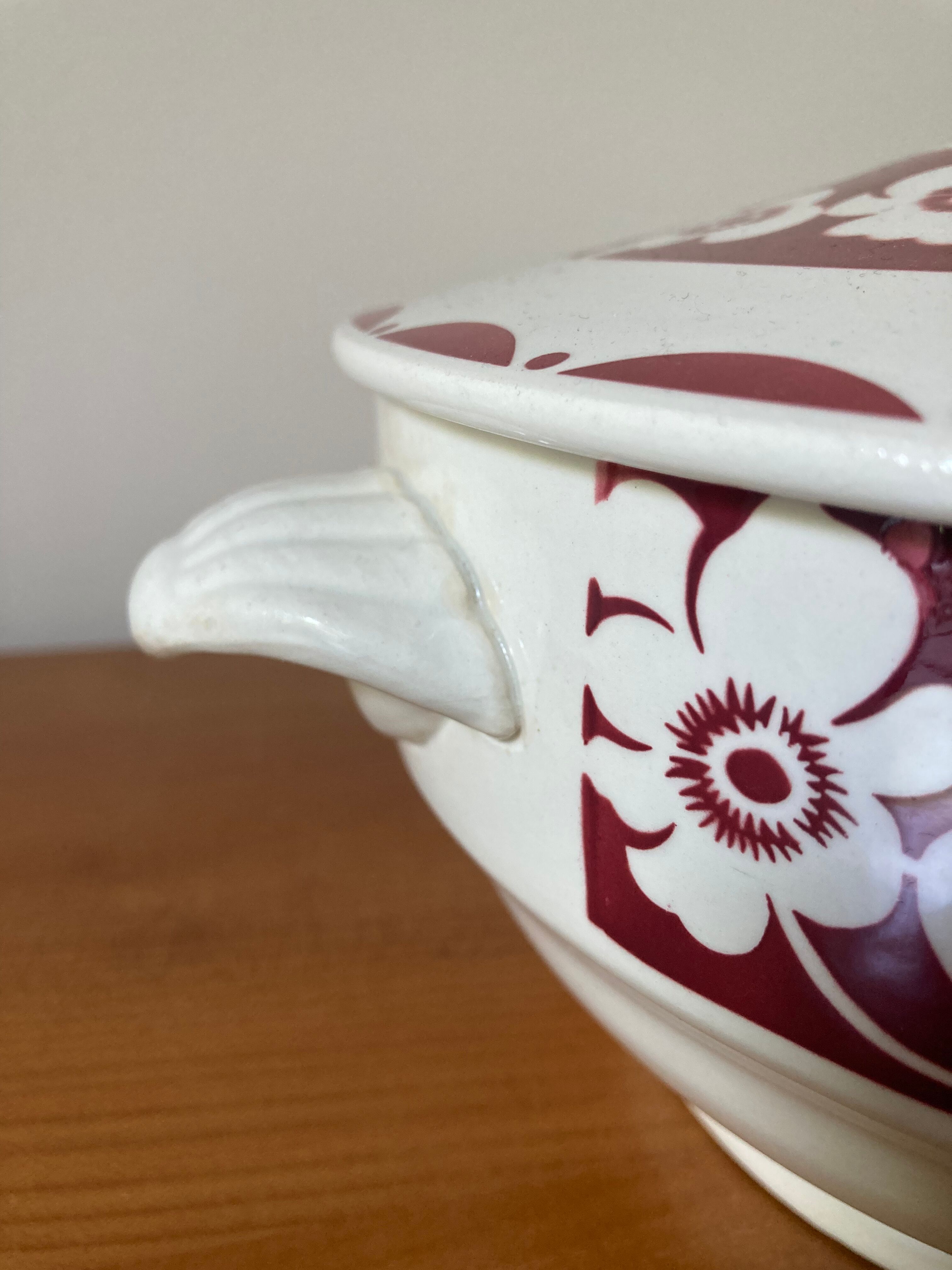 Vintage porcelain soup bowl Digoin Sarreguemines