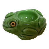 Coquetier grenouille en céramique verte