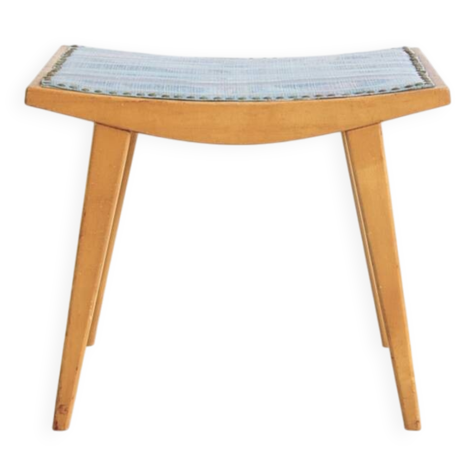 Footstool stool coloured fabric