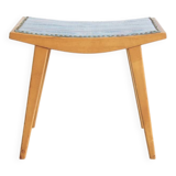 Footstool stool coloured fabric