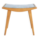 Footstool stool coloured fabric