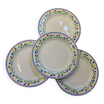 Set of 4 vintage Stella dessert plates