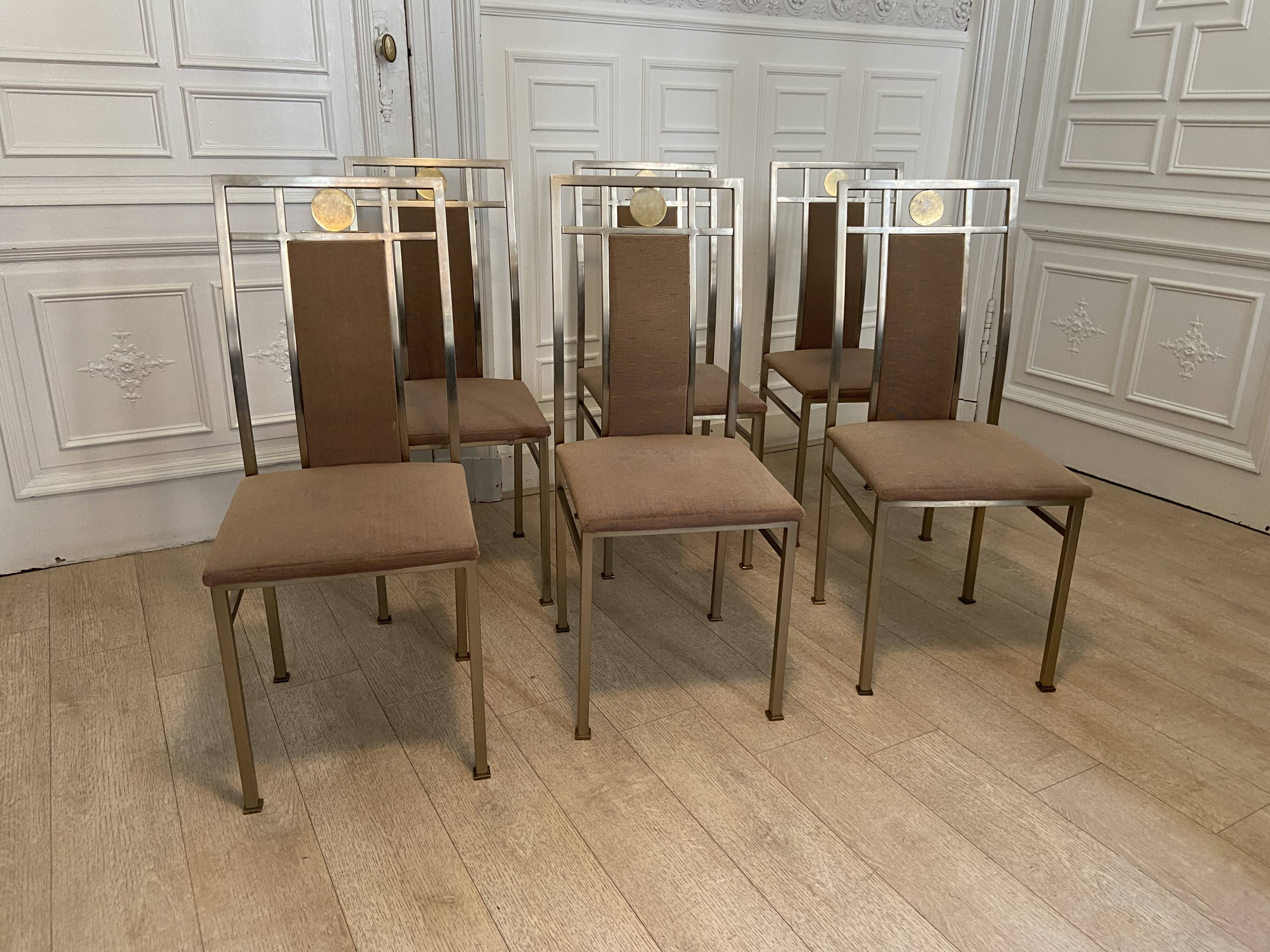6 belgo Chrom chairs, 1980s