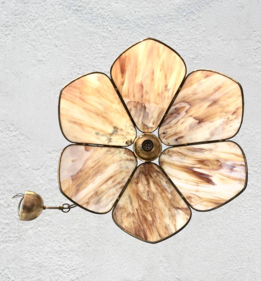 Very large Italian art deco pendant light