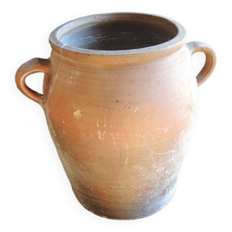 Old Large Unglazed Stoneware Grease Pot H 33.5 cm
