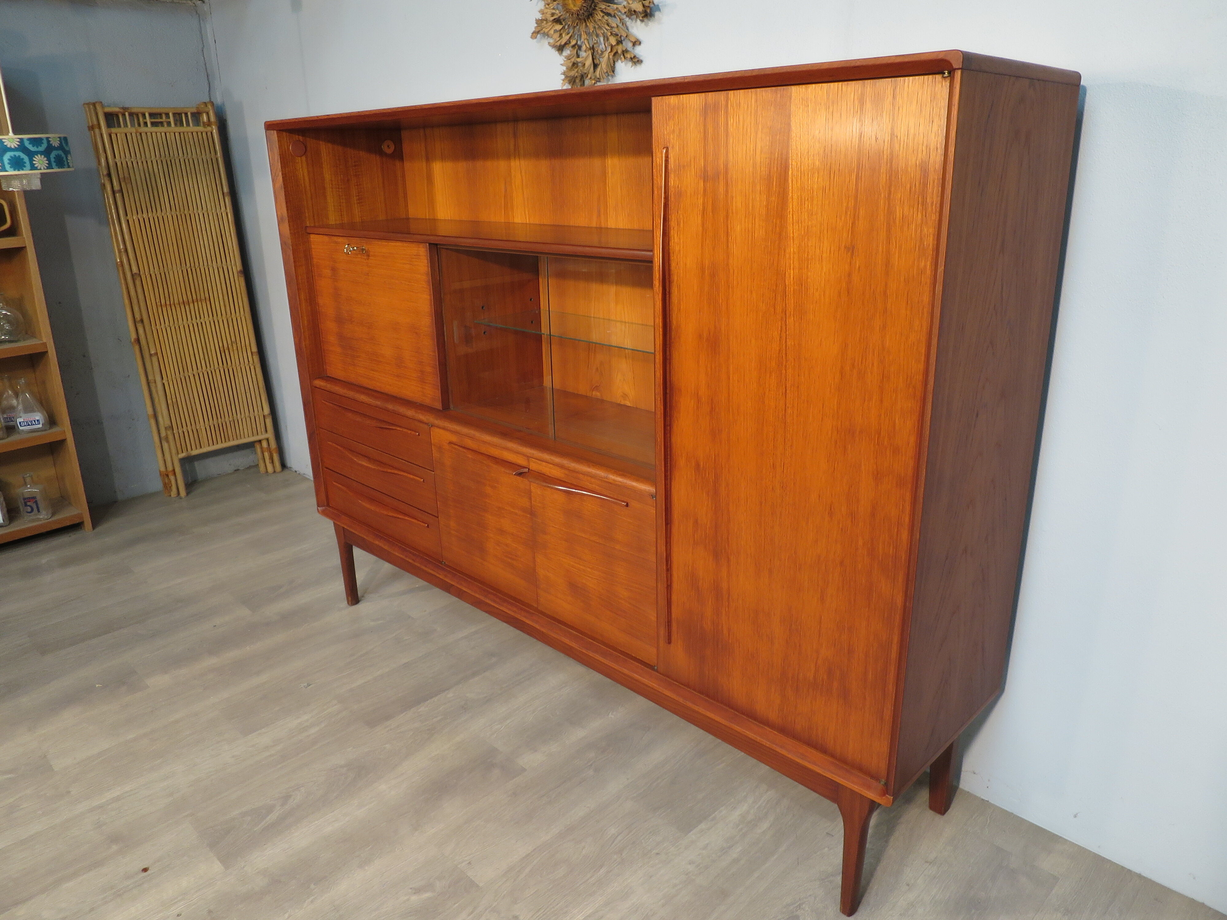 Scandinavian secretary of the 70s in teak