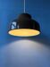 Vintage mid-century brown metal pendant light