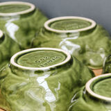 Set of 8 bowls in majolica, cabbage leaf