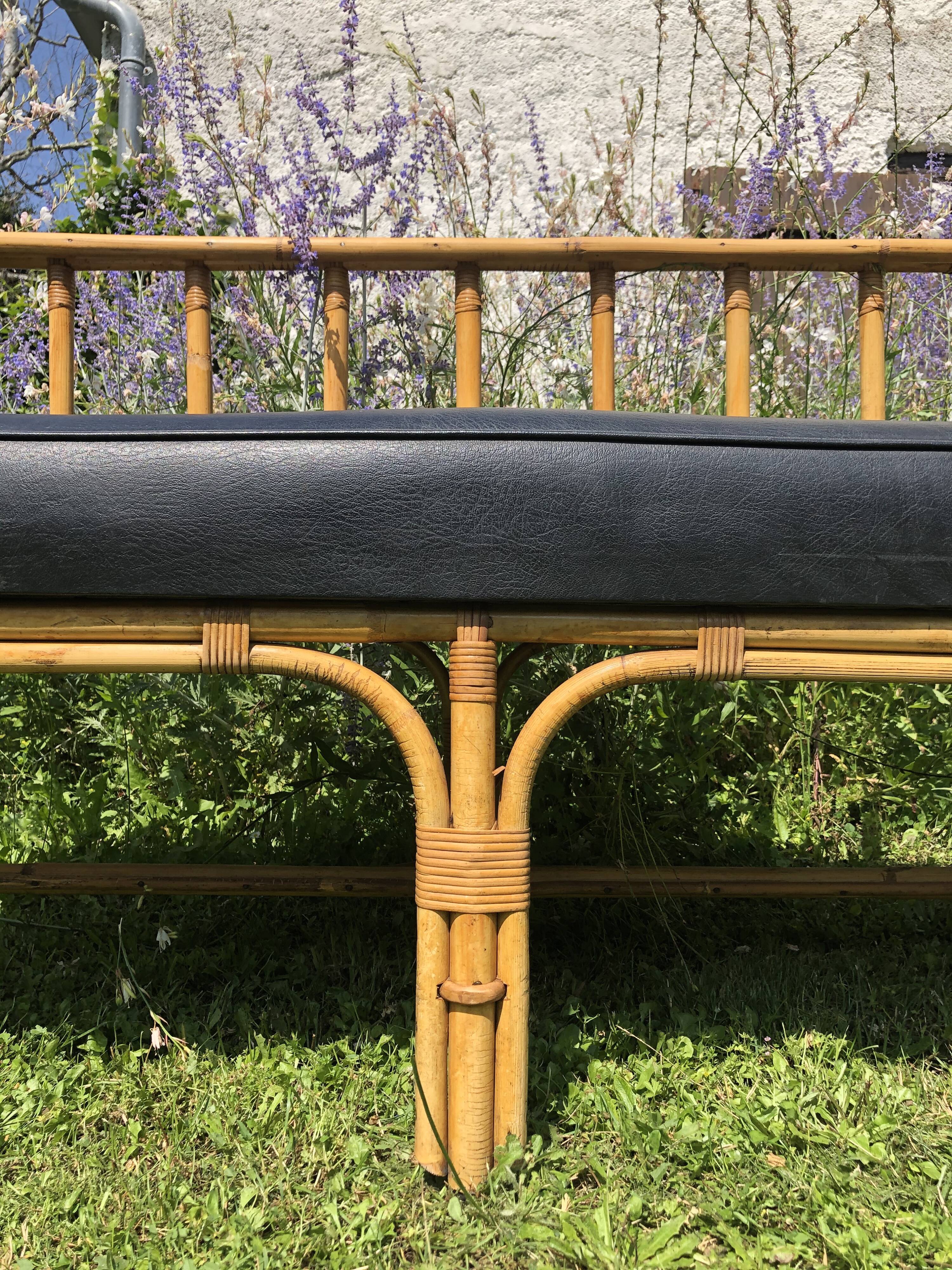 Rattan bench