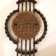 Mid century Brutalist wrought iron and Murano glass wall light, 1950-60