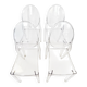 Lot de 4 chaises Ghost Victoria de Philippe Starck pour Kartell