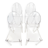 Lot de 4 chaises Ghost Victoria de Philippe Starck pour Kartell