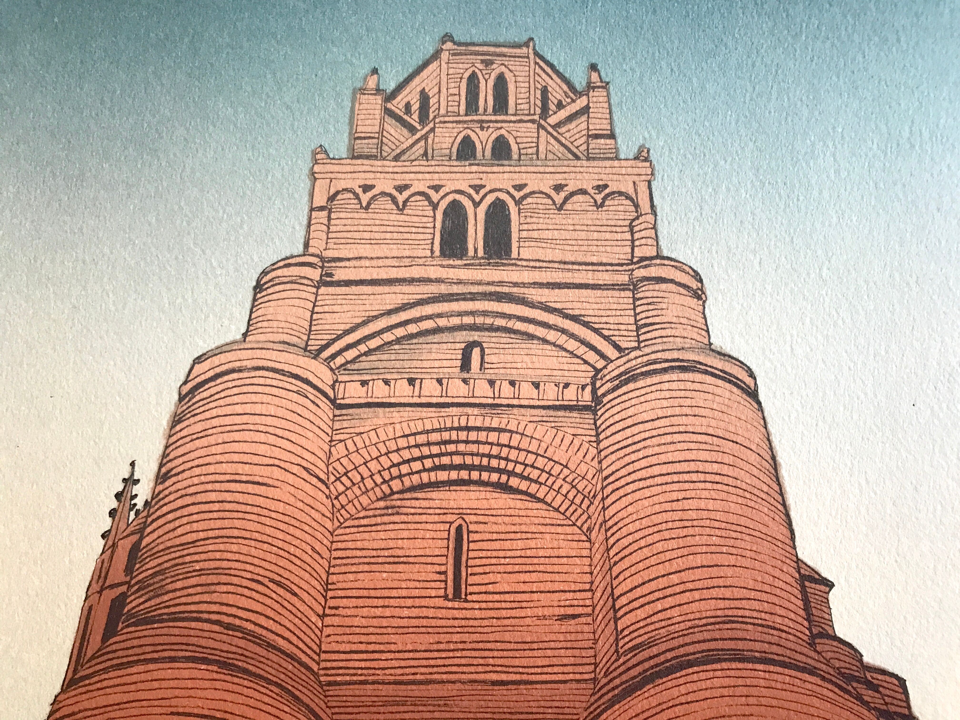 Original lithograph by Alain Le Foll, Albi, 1978