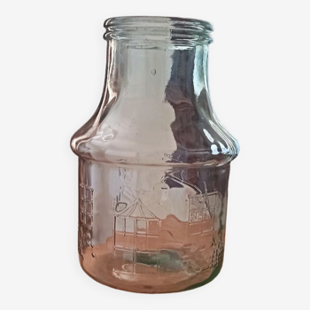 Large transparent glass jar