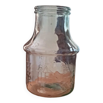 Large transparent glass jar