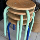 4 tabourets d’école vintage