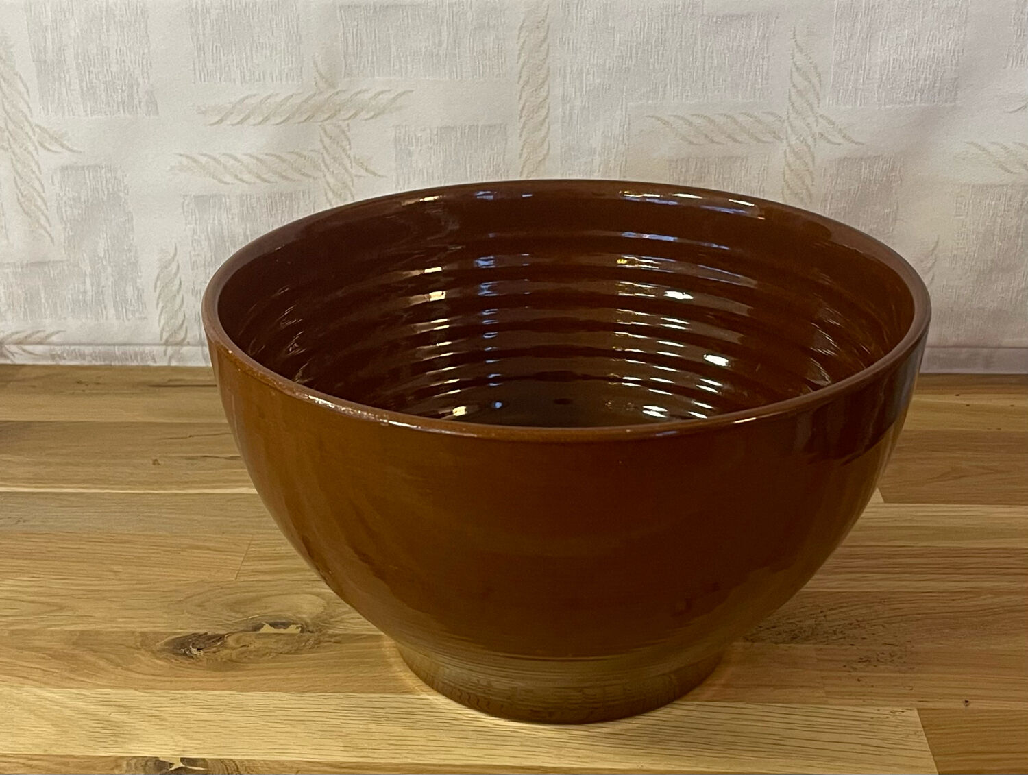 Large stoneware salad bowl