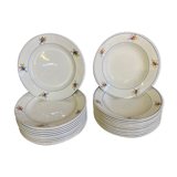 Service flat plates and hollow Gien model Nice.