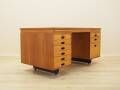 Executive desk with nine drawers and pull-out surface, teak veneer, Nipu, Denmark, 1970s