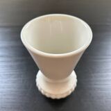 Small ribbed white vase