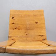 Ensemble de chaises de salle à manger en bois de pin des années 70 / 4