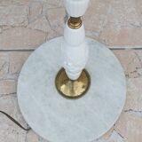 Halogen floor lamp from the 60s in marble ceramic and brass