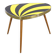 Vintage 1950s black and yellow striped formica table, plant table.