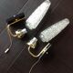 Pair of brass sconces and tulip glass 60