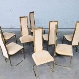 Hollywood Regency dining chairs from Belgo Chrom, 1970s, set of 8.
