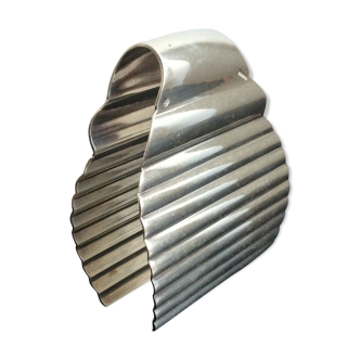 Luc lanel christofle asparagus clamp unduation silver metal art deco