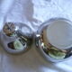 70's pear ice bucket in metal chrome collector