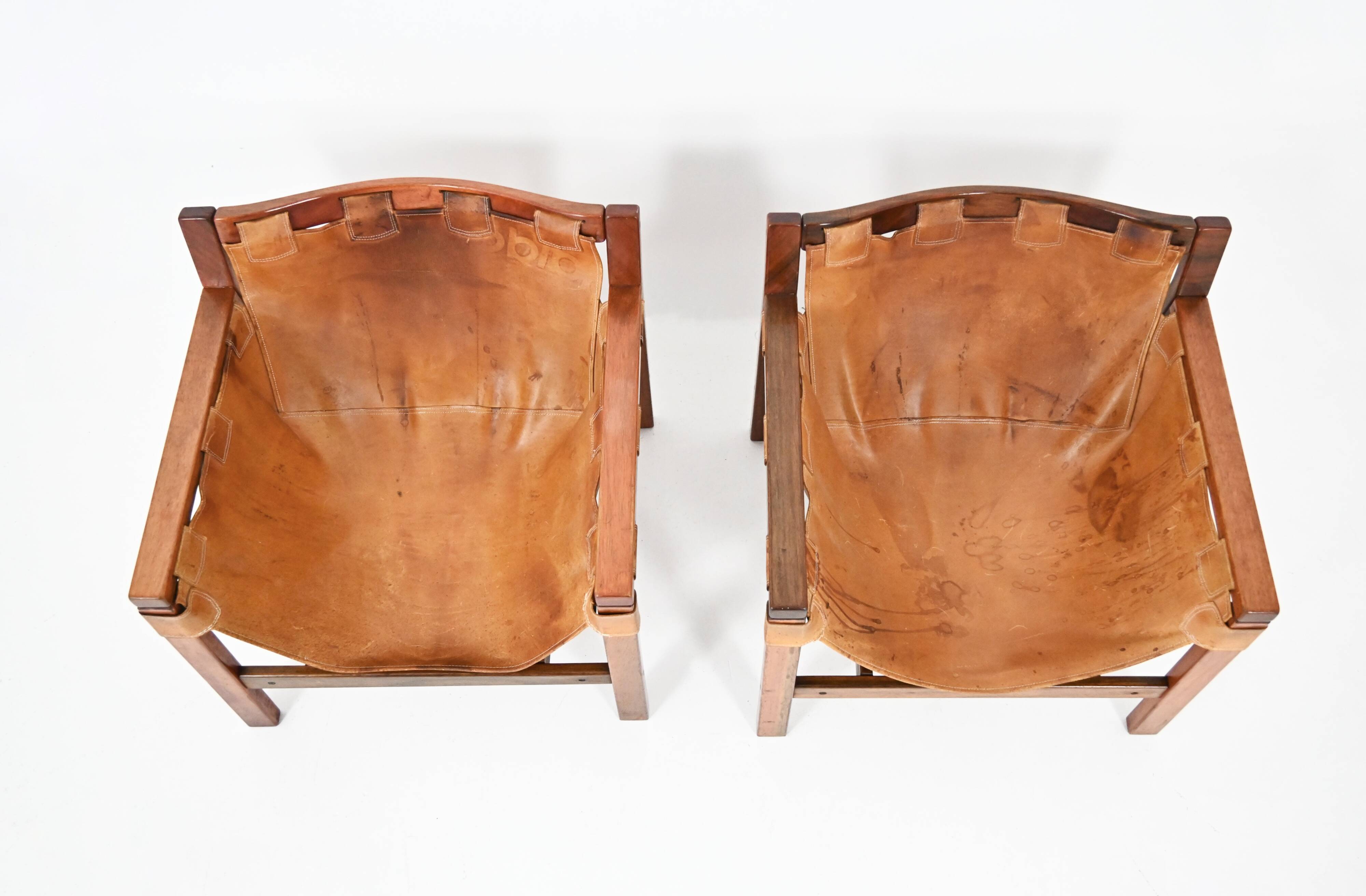 Set of 2 Safari Armchairs by Carlo Hauner for Forma, 1970s